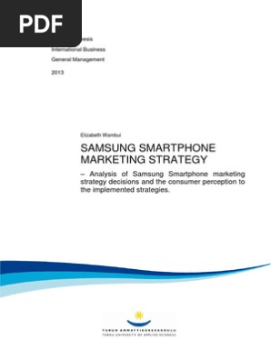 Samsung Marketing Strategy Thesis