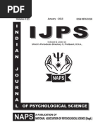 Download INDIAN JOURNAL OF PSYCHOLOGICAL SCIENCE JAN-2013 by RosHanLal SN231951765 doc pdf