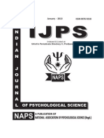 Indian Journal of Psychological Science, Jan-2013