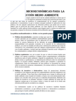 Políticas Microeconómicas para La Protección Medio Ambiente