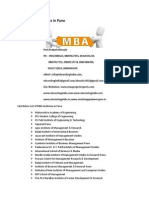 List of MBA Institutes in Pune