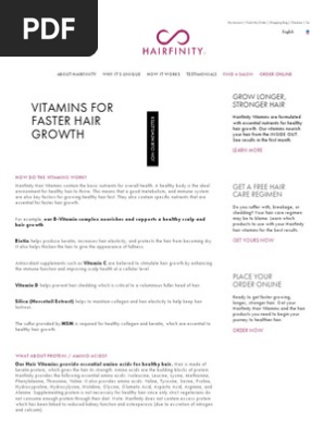 Hairfinity Vitamins For Faster Hair Growth Amino Acid