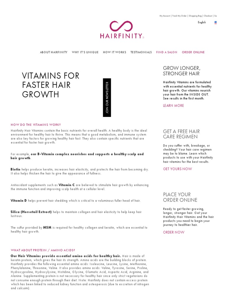 Hairfinity Vitamins For Faster Hair Growth Amino Acid