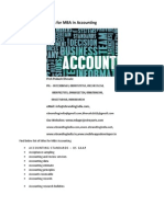 Project Report Titles for MBA in Accounting