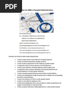 Project Report Titles for MBA in Hospital Administration