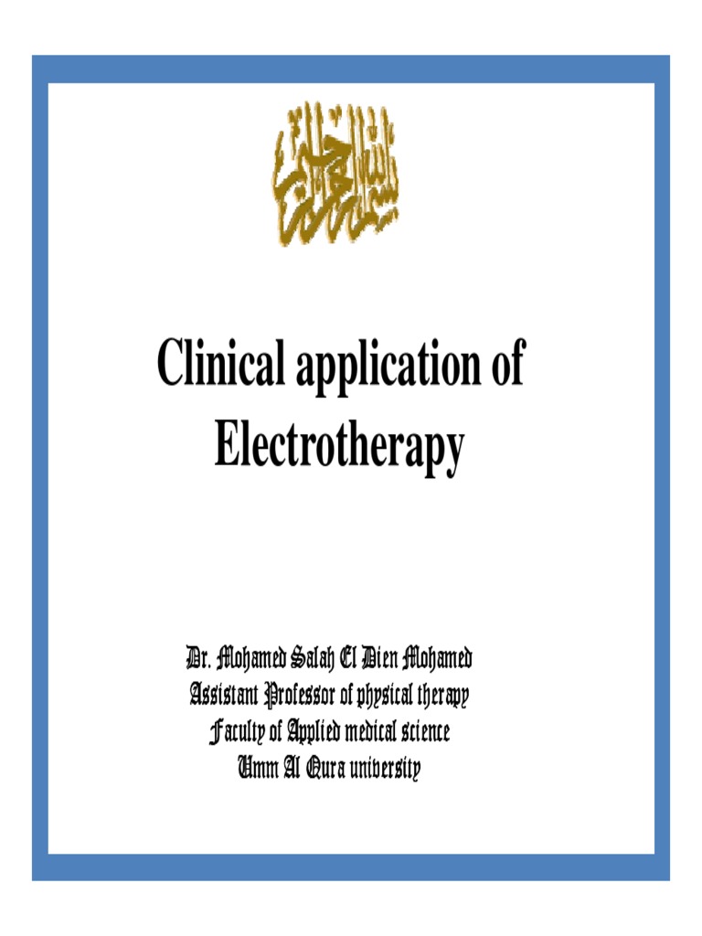 Clinical Applications of Electrotherapy | PDF | Physical Therapy ...