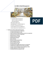 Project Report Titles for MBA in Retail Management