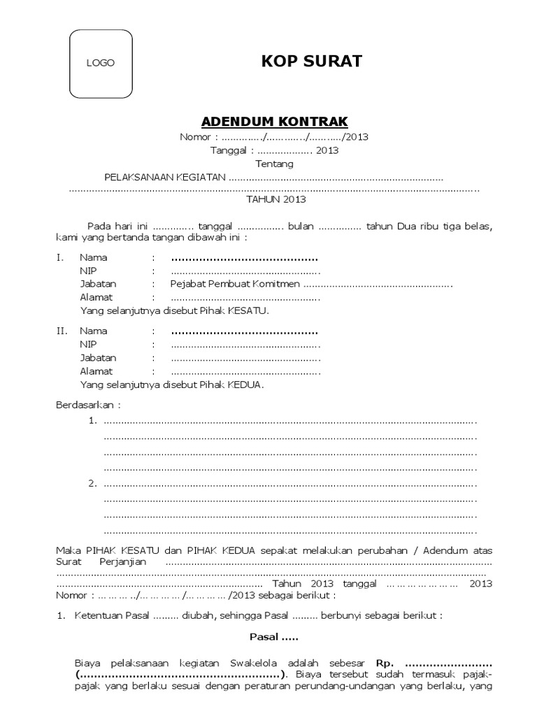 Format Adendum Pdf