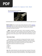 Download Main Blade Materials for Japanese Style Sword by samuraisword SN2319771 doc pdf