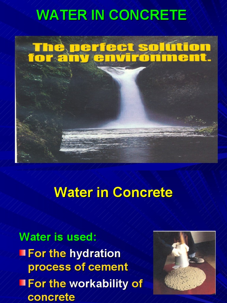 Water Quality in Concrete Mixes | PDF | Technology & Engineering