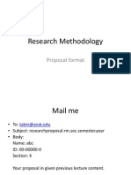 Research Methodology: Proposal Format