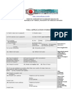 Turkish VISA Application Form