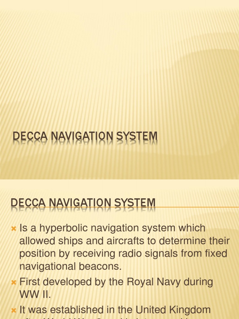 DECCA Navigation System PDF Navigation Engineering