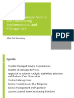 Notes On Managed Service and Outsourcing Implementation and Management