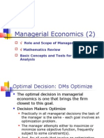 Managerial Economics - Optimization Techniques