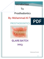 By: Mohammad Al-Tamimi: To Prosthodontics