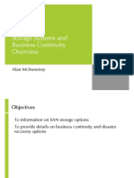 Storage, SAN and Business Continuity Overview