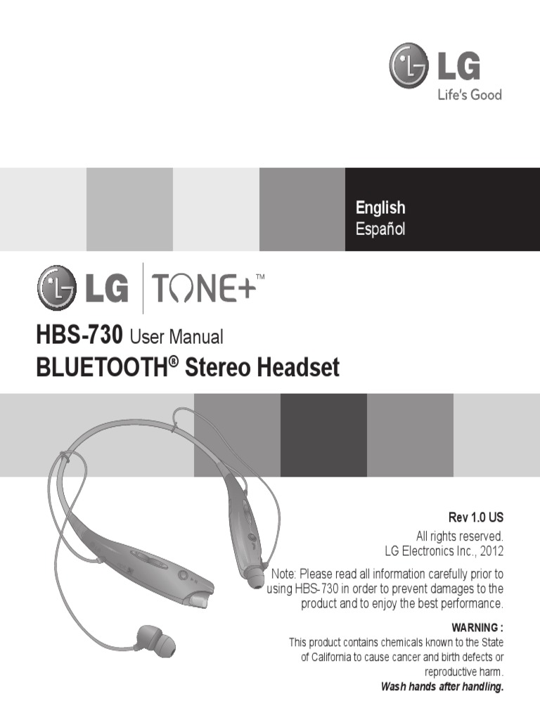HBS730 Lg Tone Manual Eng | Radio Frequency | Electromagnetic Interference