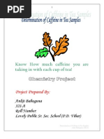 Download Determination of Caffeine in Tea Samples by vishal toshiwal SN23203155 doc pdf