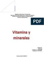Vitamina y Minerales