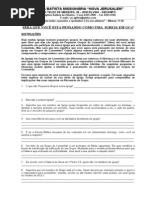 1º Prova - Pensando Como Uma Igreja Em Gcs