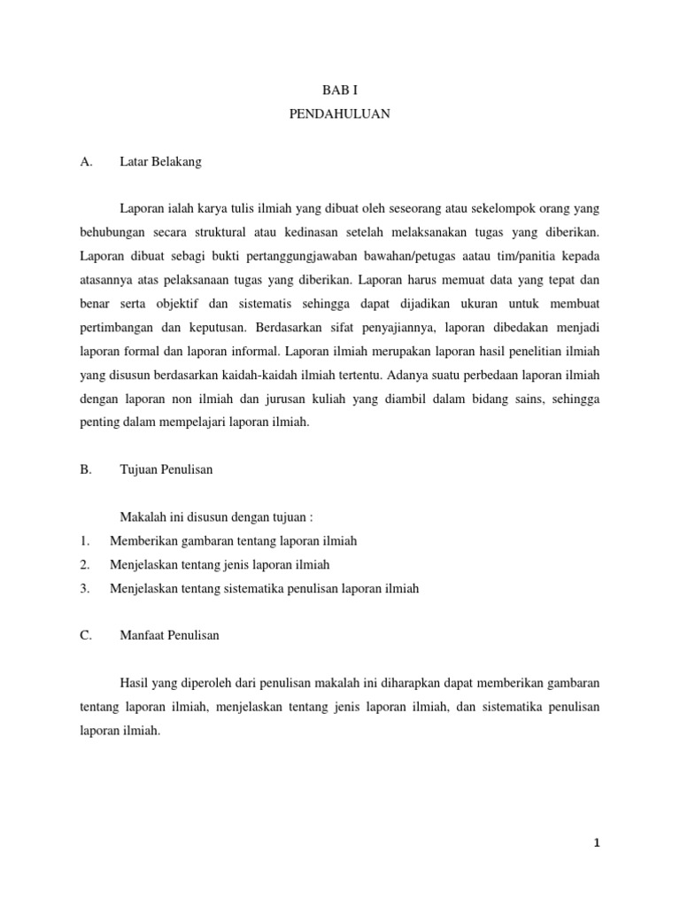 Laporan Ilmiah