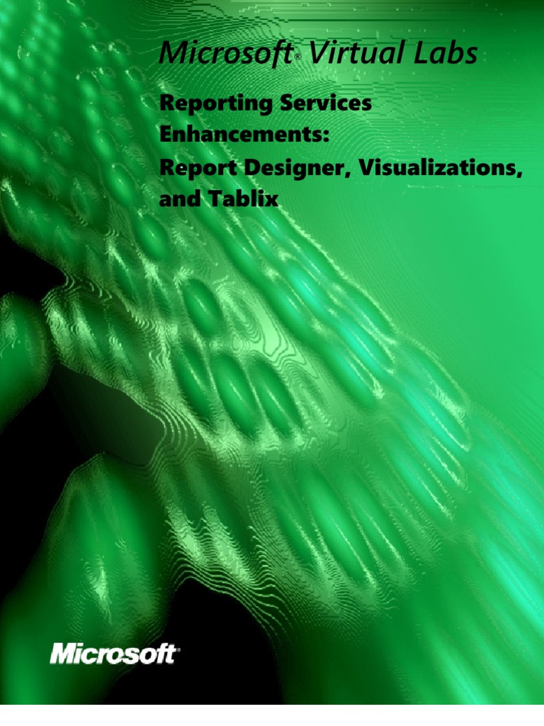 Microsoft Virtual Labs: Reporting Services Enhancements: Report ...