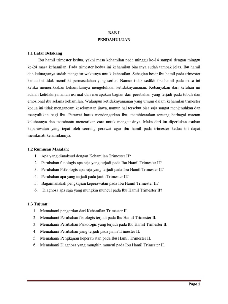 Makalah Askep Ibu Hamil Trimester Kedua