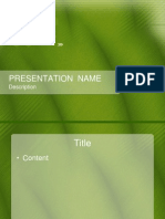 Presentation Name: Description