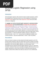 Download Binomial Logistic Regression Using SPSS by Khurram Zahid SN232064976 doc pdf