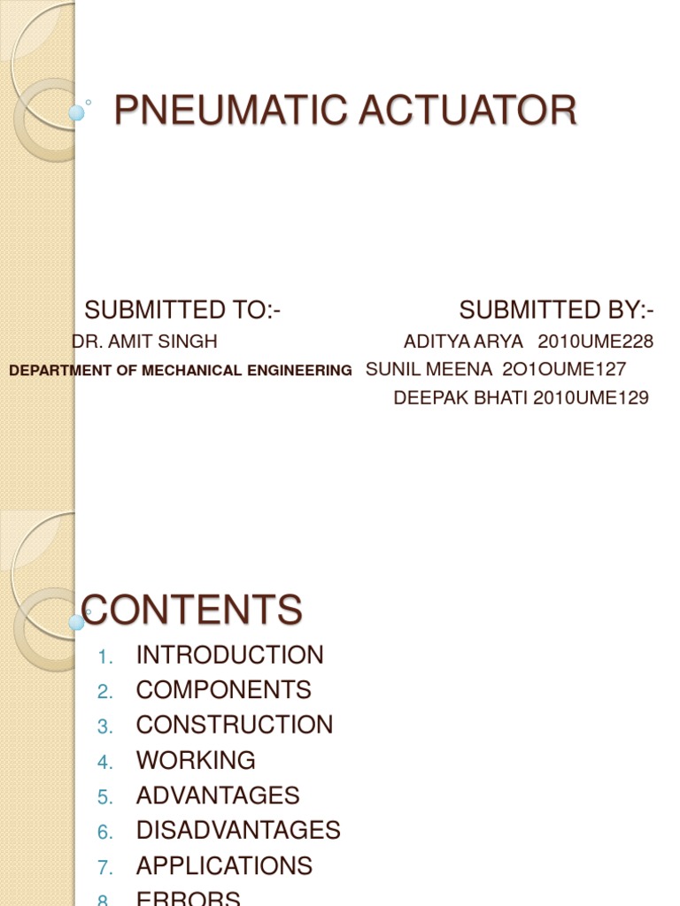 Pneumatic Actuator Pdf Actuator Gas Compressor