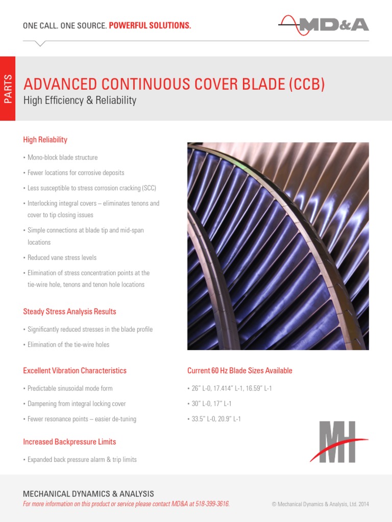 Advanced MHI CCB Blade Designs | PDF