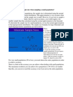 How Do We Select A Sample Size When Sampling A Small Population