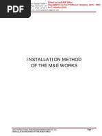 Installation Method of The M&e Works