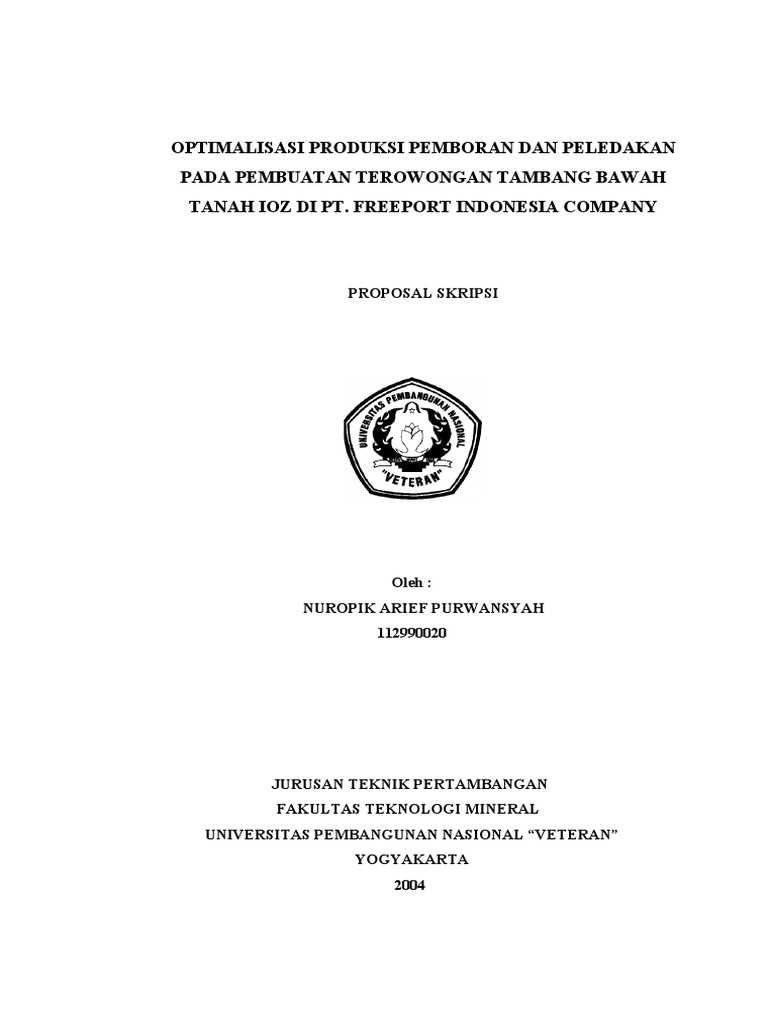 Optimalisasi Produksi Pemboran Dan Peledakan Pada Pembuatan | PDF