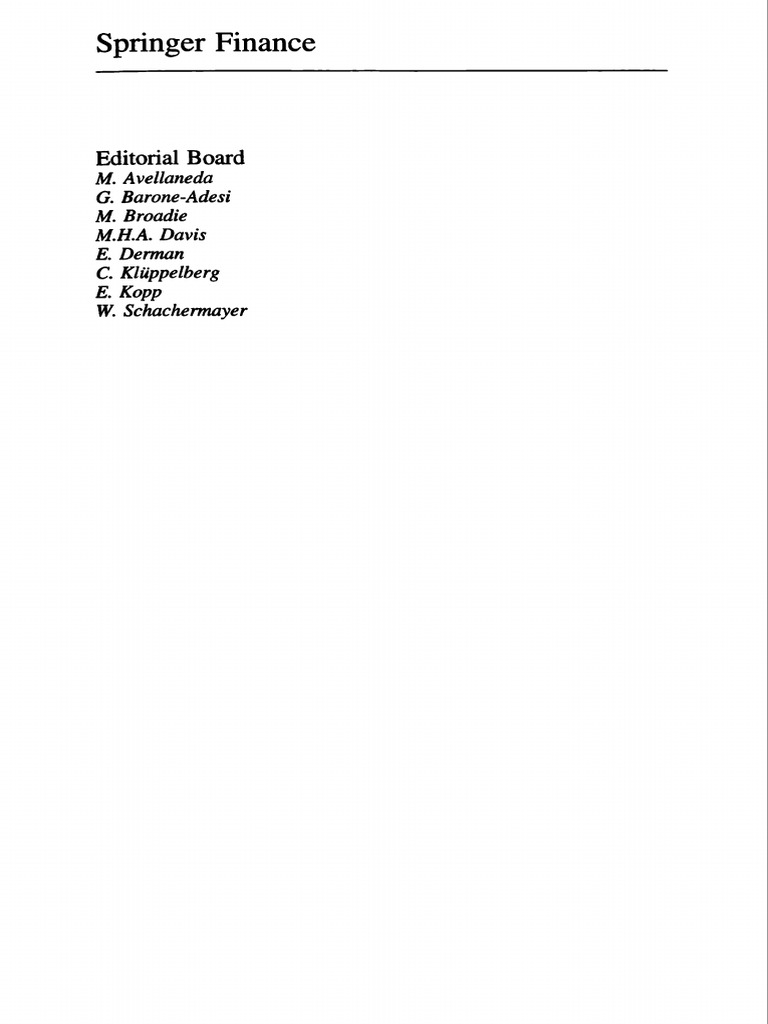 Shreve S.E. Stochastic Calculus For Finance II | PDF | Teaching ...