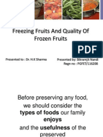 Freezing of Fruits