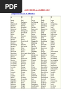 Adjectives Adverbs