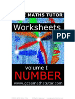 Free Ebook 'Worksheets' Vol. #1 'Number' From GCSE Maths Tutor