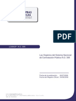 (304338095) 8799.ley Organica Del Sistema Nacional de Contratacion Publica