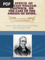 A SPEECH OF   ON THE CASE OF THE AMEEES OF SINDE, At a Special Court, HELD AT THE INDIA HOUSE, ON FRIDAY, 26th JANUARY, 1844.