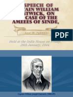 A SPEECH OF ON THE CASE OF THE AMEEES OF SINDE, at A Special Court, HELD AT THE INDIA HOUSE, ON FRIDAY, 26th JANUARY, 1844.