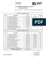 Revised M. Tech - 1st & 2nd Sem. Academic Calender (2013 Admit Batch)