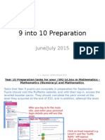 9 Into 10 Preparation 2014 Update