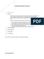 Research Report Format