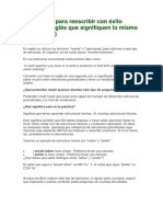 4 Consejos para Reescribir Con Éxito Frases en Inglés Que Signifiquen Lo Mismo