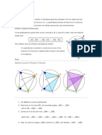 Ptolemy's Theorem Relation for Cyclic Quadrilaterals