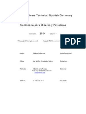Hard Rock Miners 1technical Spanish Dictionary, PDF, Groundwater
