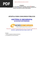 Apostila Historia e Geografia-Rondonia