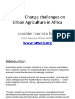 Climate Change Challenges on Urban Agriculture in Africa